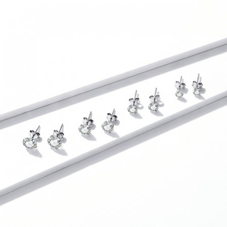 Cercei argint rotunzi cu zirconii 7 mm [5]