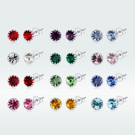 Cercei argint simpli cu zirconiu [5]