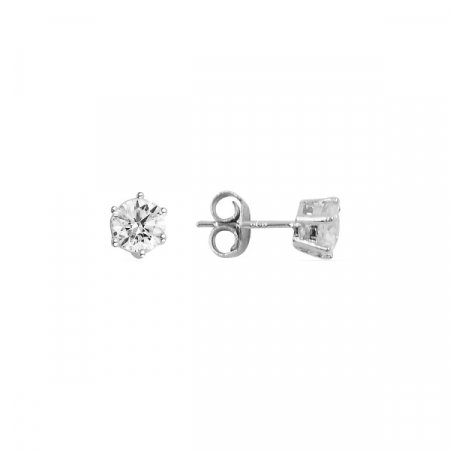 Cercei argint Solitaire cu zirconii [0]