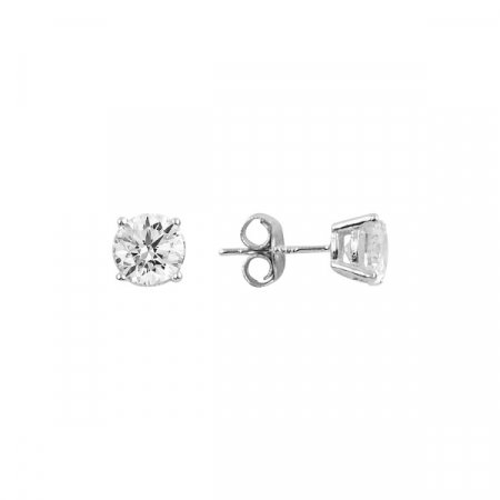 Cercei argint Solitaire cu zirconii [0]
