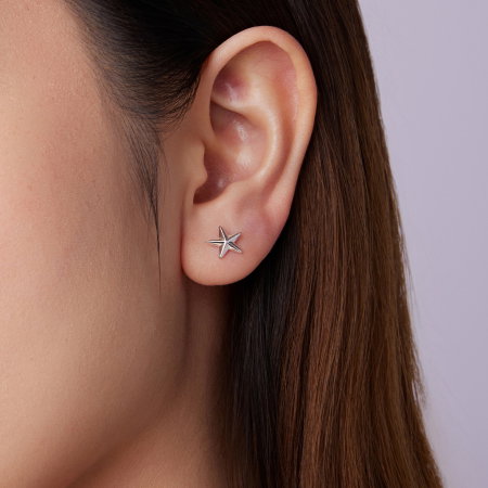 Cercei argint stea cu surub [11]