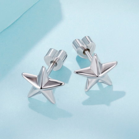 Cercei argint stea cu surub [6]