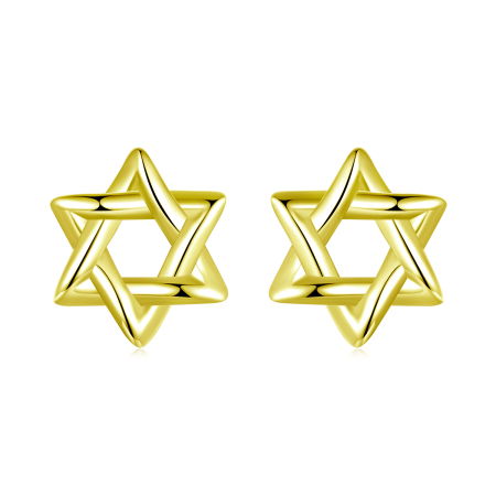 Cercei argint Steaua lui David