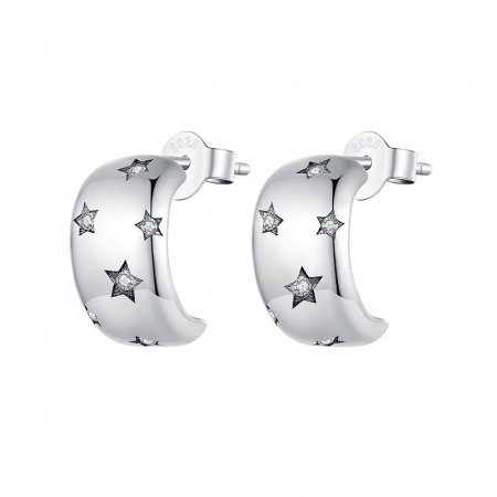 Cercei argint stelute