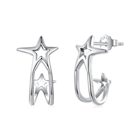Cercei argint stelute cu surub