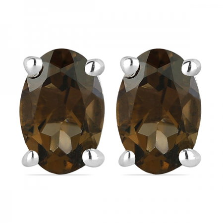 Cercei argint Tereza, 925, cu cuart fumuriu - EVA0026 [0]