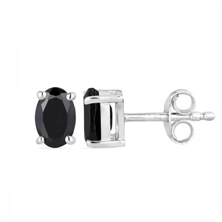 Cercei argint Tereza, 925, cu onix negru - EVA0024 [1]
