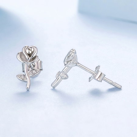 Cercei argint trandafir cu surub [6]