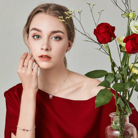 Cercei argint trandafiri [3]