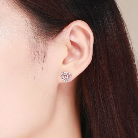 Cercei argint trandafiri [5]