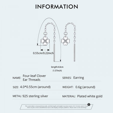 Cercei argint trifoi cu 4 foi [9]