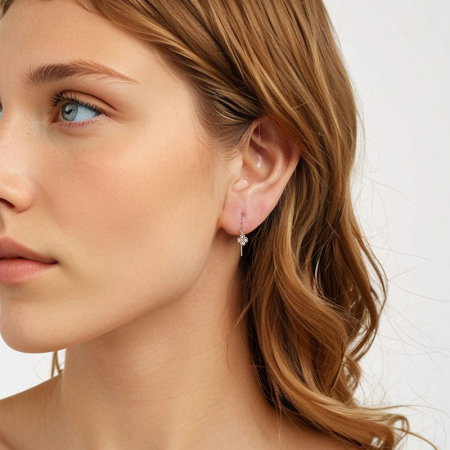 Cercei argint trifoi cu 4 foi [3]