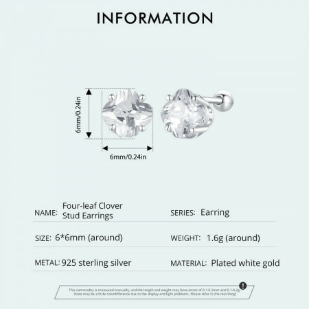 Cercei argint trifoi cu patru foi [8]