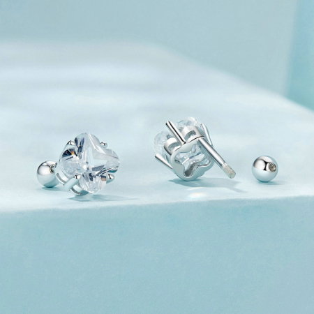 Cercei argint trifoi cu patru foi [2]