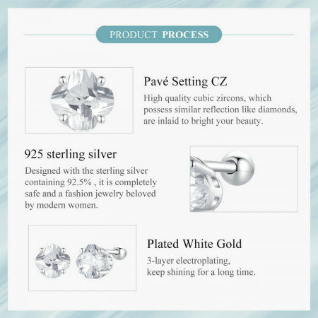 Cercei argint trifoi cu patru foi [10]