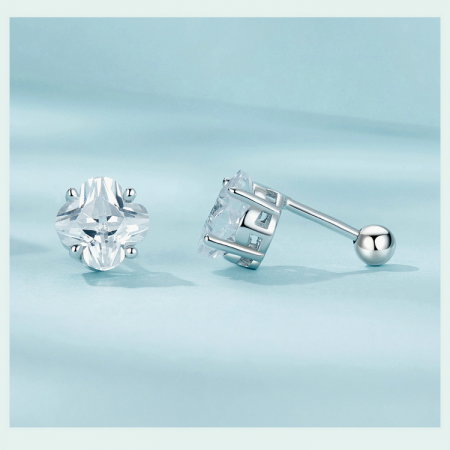 Cercei argint trifoi cu patru foi [12]