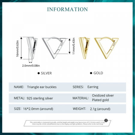 Cercei argint triunghi [7]