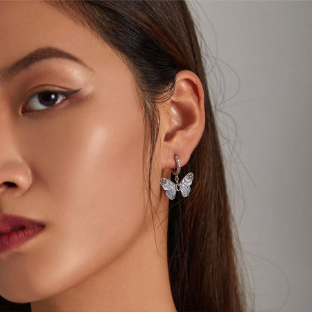 Cercei argint vintage cu fluturi [1]