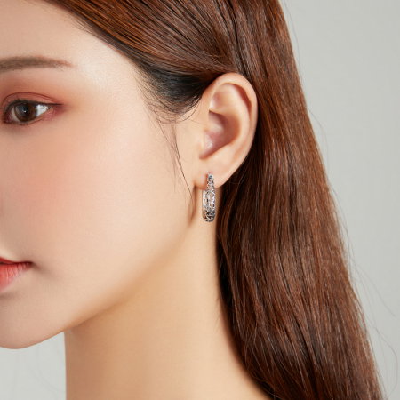 Cercei argint vintage cu model floral [1]