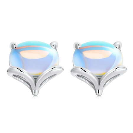 Cercei argint vulpite cu piatra lunii