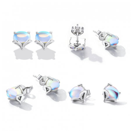 Cercei argint vulpite cu piatra lunii [8]