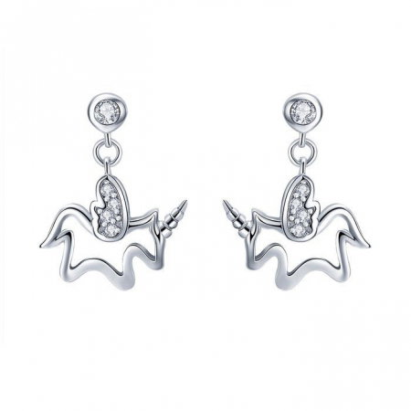 Cercei din argint Baby Unicorn