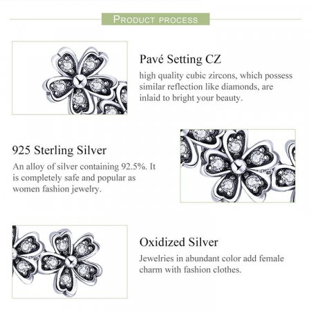 Cercei argint cu surub flori de cires cu cristale [7]