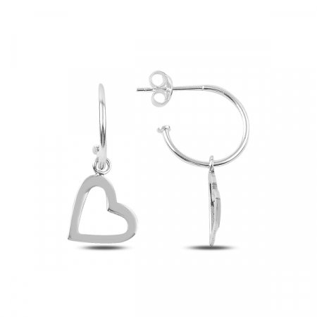 Cercei din argint cu inimioare - ETU0147 [0]