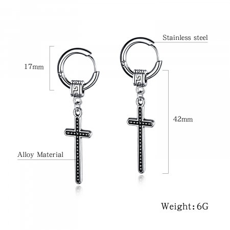 Cercei din inox cu cruciulite [2]