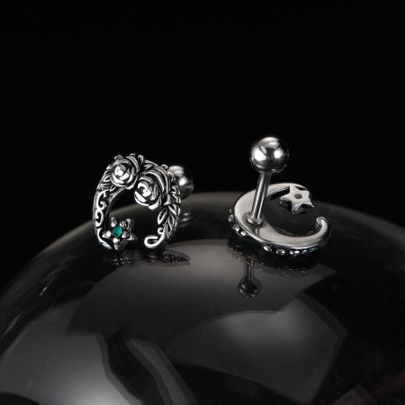 Cercei inox astrali cu trandafiri [9]