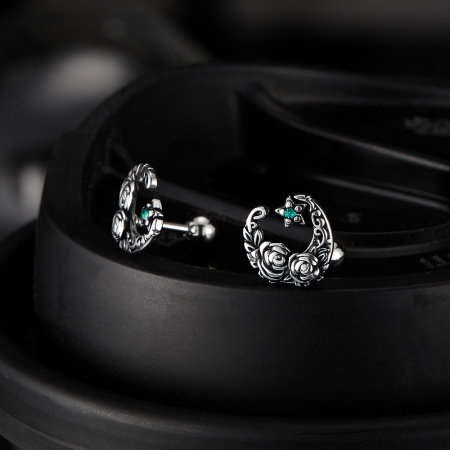 Cercei inox astrali cu trandafiri [13]