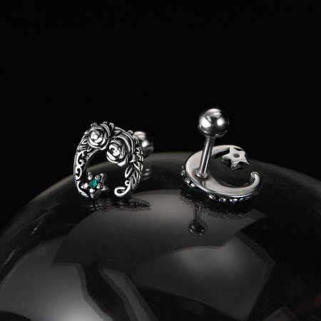 Cercei inox astrali cu trandafiri [6]