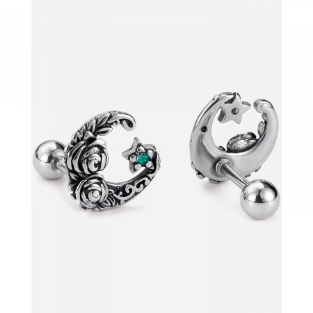 Cercei inox astrali cu trandafiri [7]