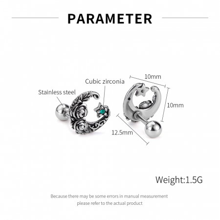 Cercei inox astrali cu trandafiri [12]