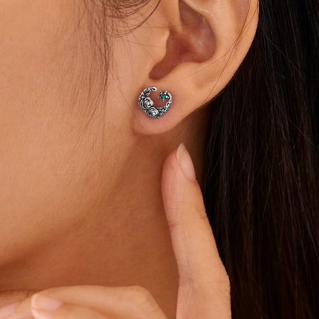 Cercei inox astrali cu trandafiri [3]