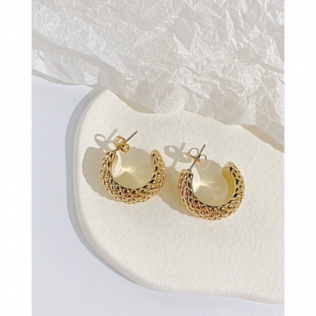 Cercei inox aurii [12]