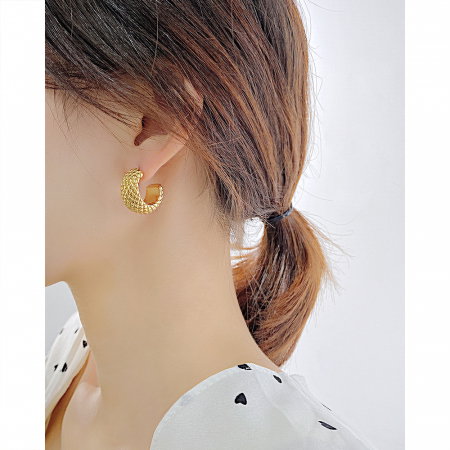 Cercei inox aurii [13]