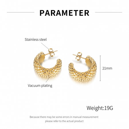 Cercei inox aurii [5]