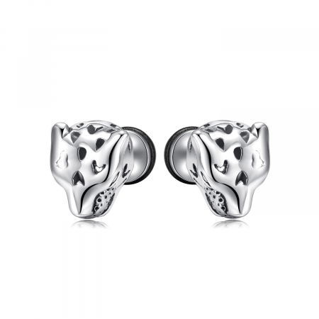 Cercei inox cap de pantera