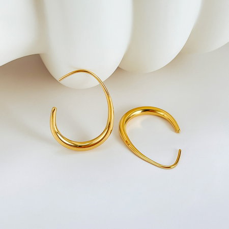 Cercei inox carlig aurii [11]