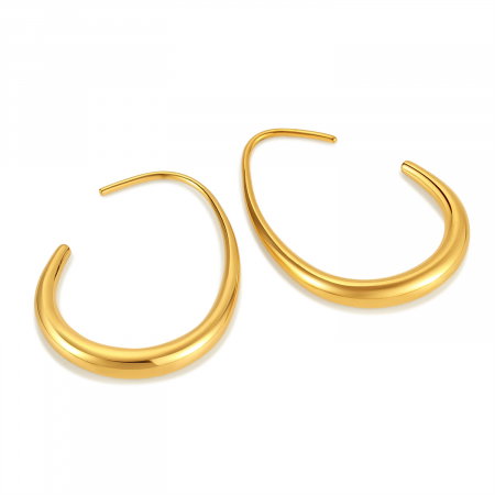 Cercei inox carlig aurii