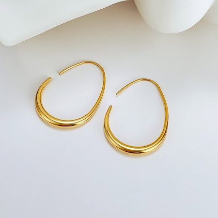 Cercei inox carlig aurii [3]