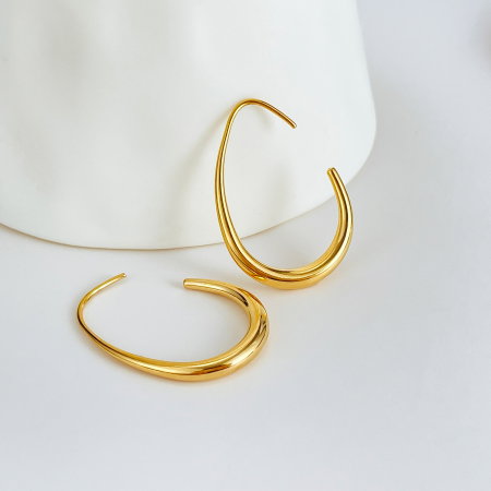 Cercei inox carlig aurii [7]