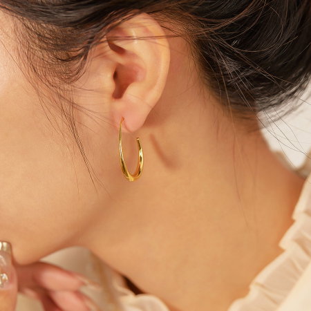 Cercei inox carlig aurii [1]