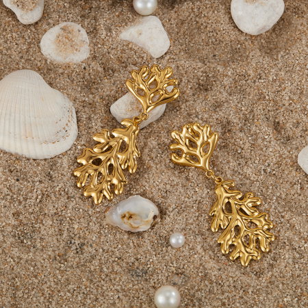 Cercei inox coral [2]