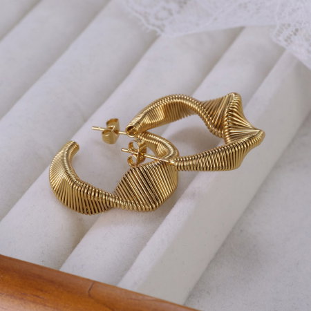 Cercei inox creativi cu striatii [1]