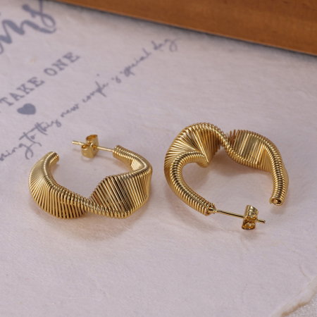 Cercei inox creativi cu striatii [13]