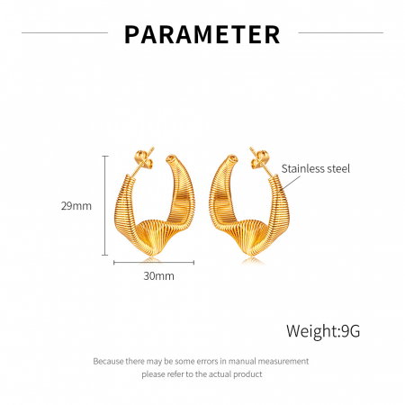 Cercei inox creativi cu striatii [12]