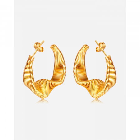 Cercei inox creativi cu striatii [7]