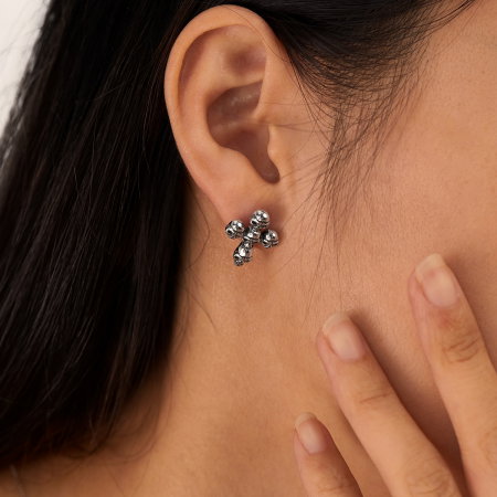 Cercei inox cruce de cranii [11]